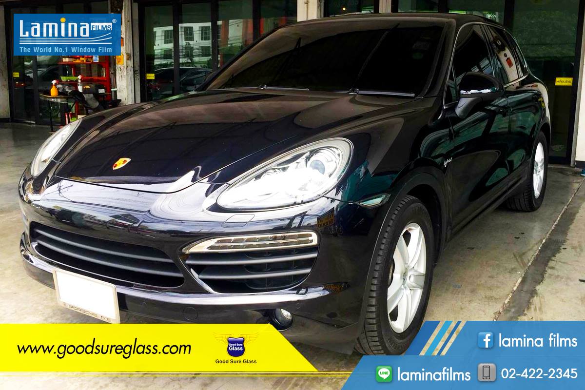 ฟิล์มดำ ฟิล์มสีชา lamina executive series Porsche Cayenne 1